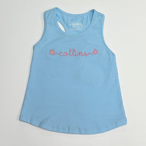 Light Blue Racer Back Tank Top