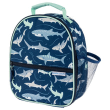 Load image into Gallery viewer, Navy Shark All Over Print Lunchbox