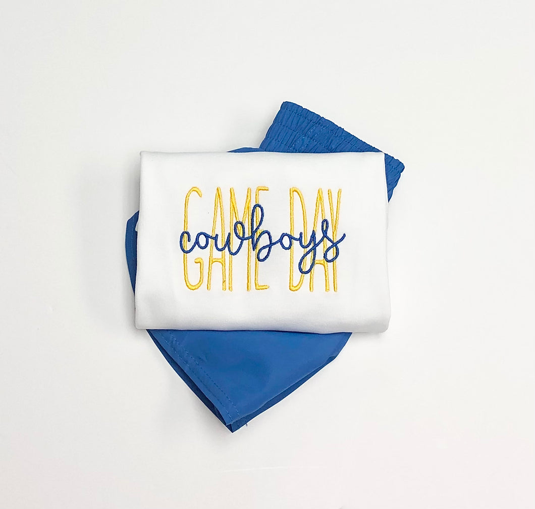 White GAME DAY Cowboys Tee