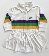 Load image into Gallery viewer, Mardi Gras Rugby L/S Drop Waist Dress