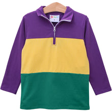 Load image into Gallery viewer, Mardi Gras Colorblock Pullover