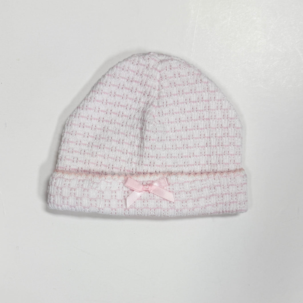 Pink Pinstripe Paty Sailor Beanie w/Bow