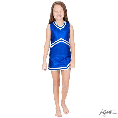 Royal Blue Shimmer Cheer Suit