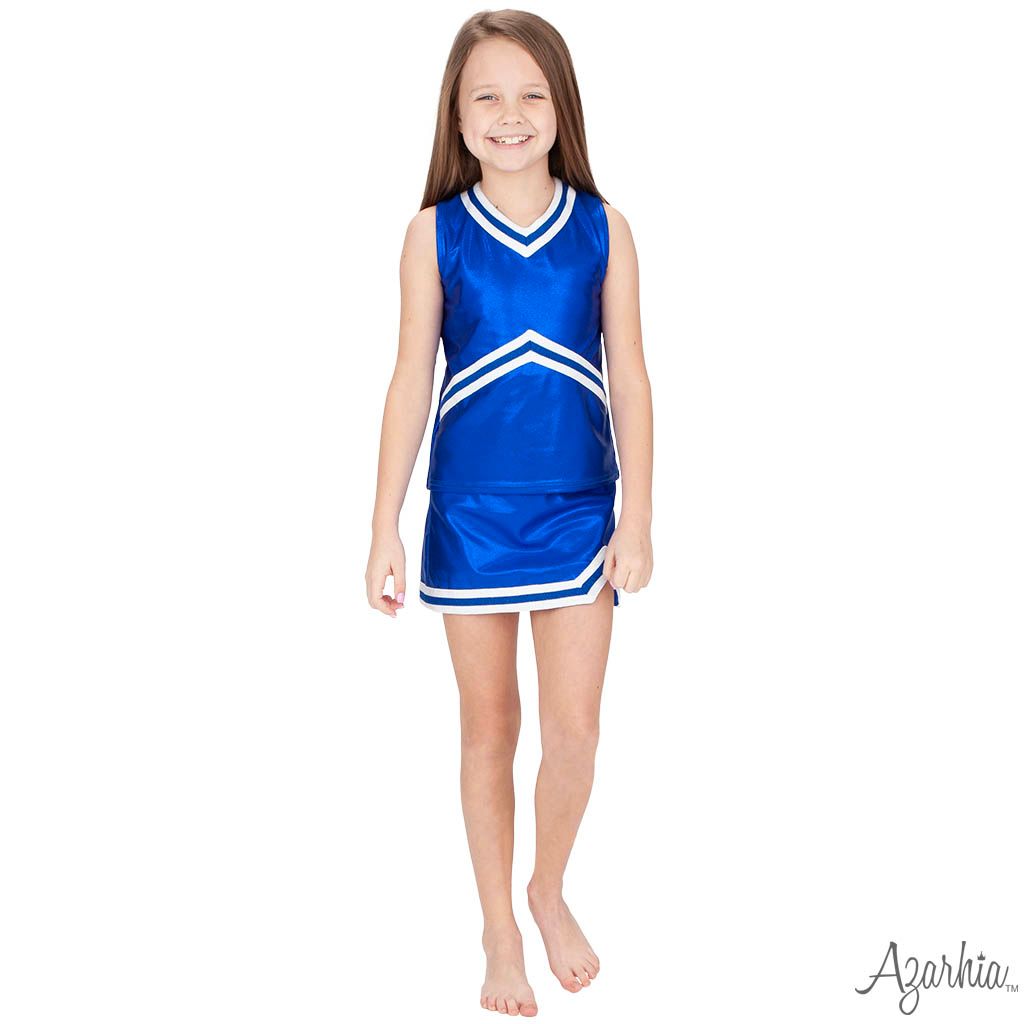 Royal Blue Shimmer Cheer Suit
