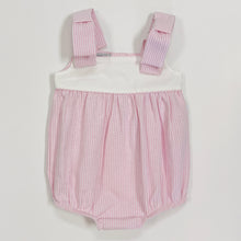 Load image into Gallery viewer, Girls Pink Stripe Bow Strap Bubble