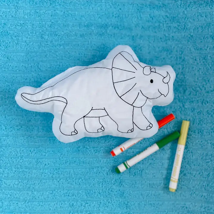 Triceratops Doodle Coloring Activity Doll