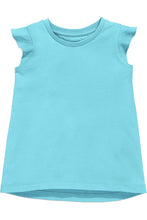 Load image into Gallery viewer, Girls Sky Blue Ruffle Tee