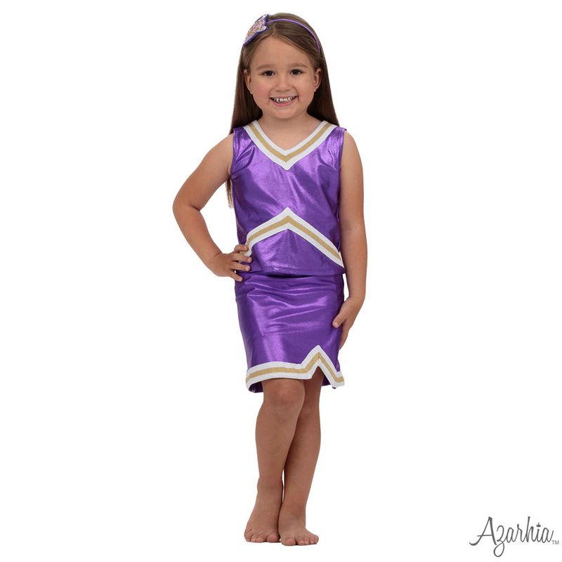 Purple and Gold Shimmer Cheer Suit