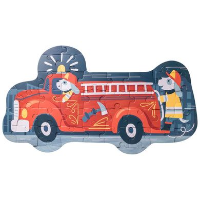 Firetruck Shaped Jigsaw Puzzle