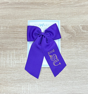 Large Purple LSU Bow