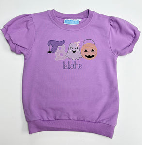 Girls Lavender Landry Puff Sleeve Top