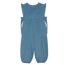 Load image into Gallery viewer, Girls Cadet Blue Cord Abigail Long Romper