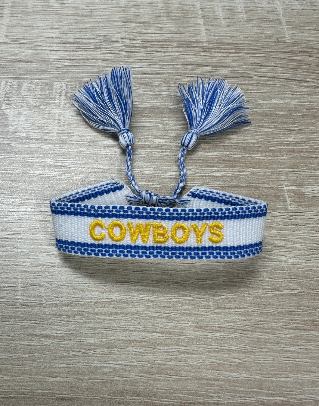 Go Cowboys Woven Embroidery Bracelet