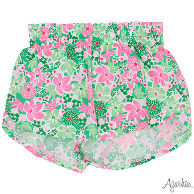 Girls Botanical Flowers Athletic Steph Shorts