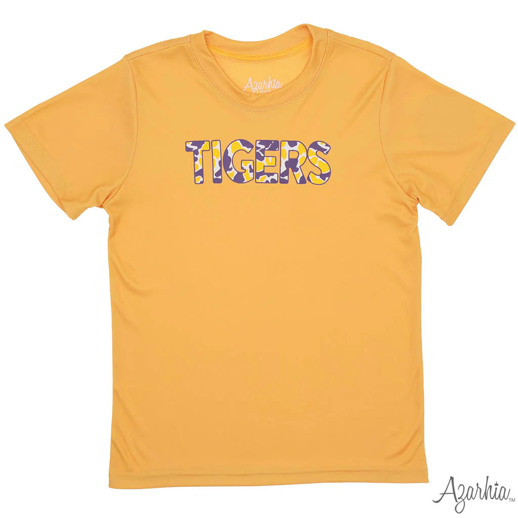 Tigers Camo on Gold Drifit Shirt
