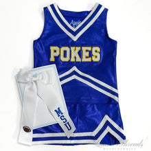 Load image into Gallery viewer, Royal Blue Shimmer Cheer Suit