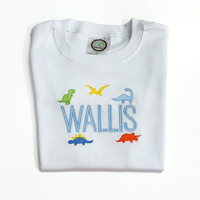 Boys Dino Minis with Name Tee