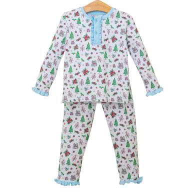 Christmas Tidings Ruffle PJ Set