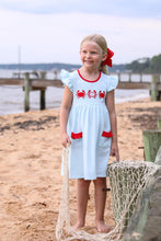 Load image into Gallery viewer, Crab Trio Flutter Dress