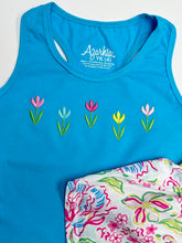 Load image into Gallery viewer, Turquoise Racer Back Tank Top