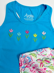 Turquoise Racer Back Tank Top