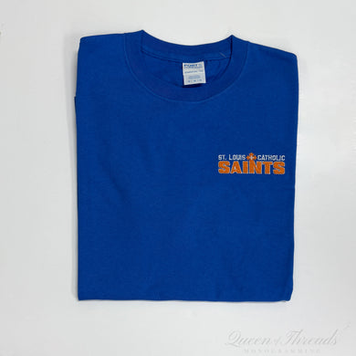 Saints Logo on Left Chest Royal T-Shirt