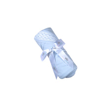 Load image into Gallery viewer, Blue Pima Hand Smocked Blanket