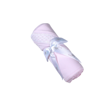 Load image into Gallery viewer, Pink Pima Hand Smocked Blanket
