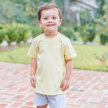Load image into Gallery viewer, Boys Yellow with Light Blue Stripe Drew Short Set