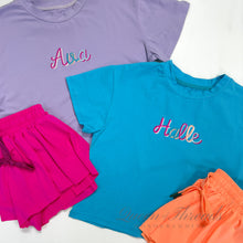 Load image into Gallery viewer, Girls Turquoise Boxy Tee