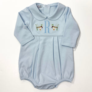 Blue Long Sleeve Pima Bubble