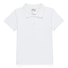 Load image into Gallery viewer, Boys White Knit S/S Polo