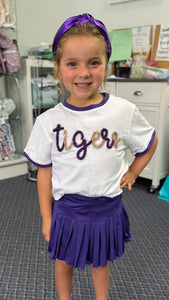 Purple Mini Pleated Skort