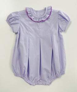 Girls Lavender Picot Collar Reese Bubble
