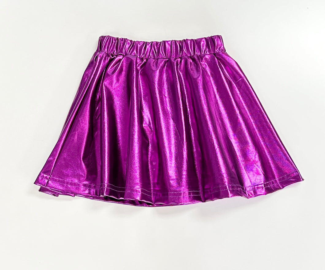 Purple Metallic Skirt