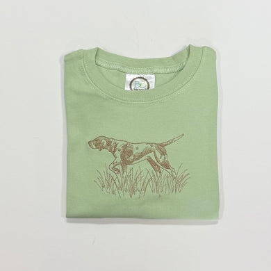 Light Green L/S Pointer Dog Tee