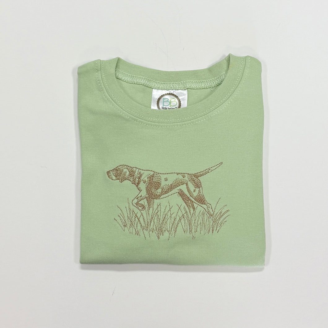 Light Green L/S Pointer Dog Tee