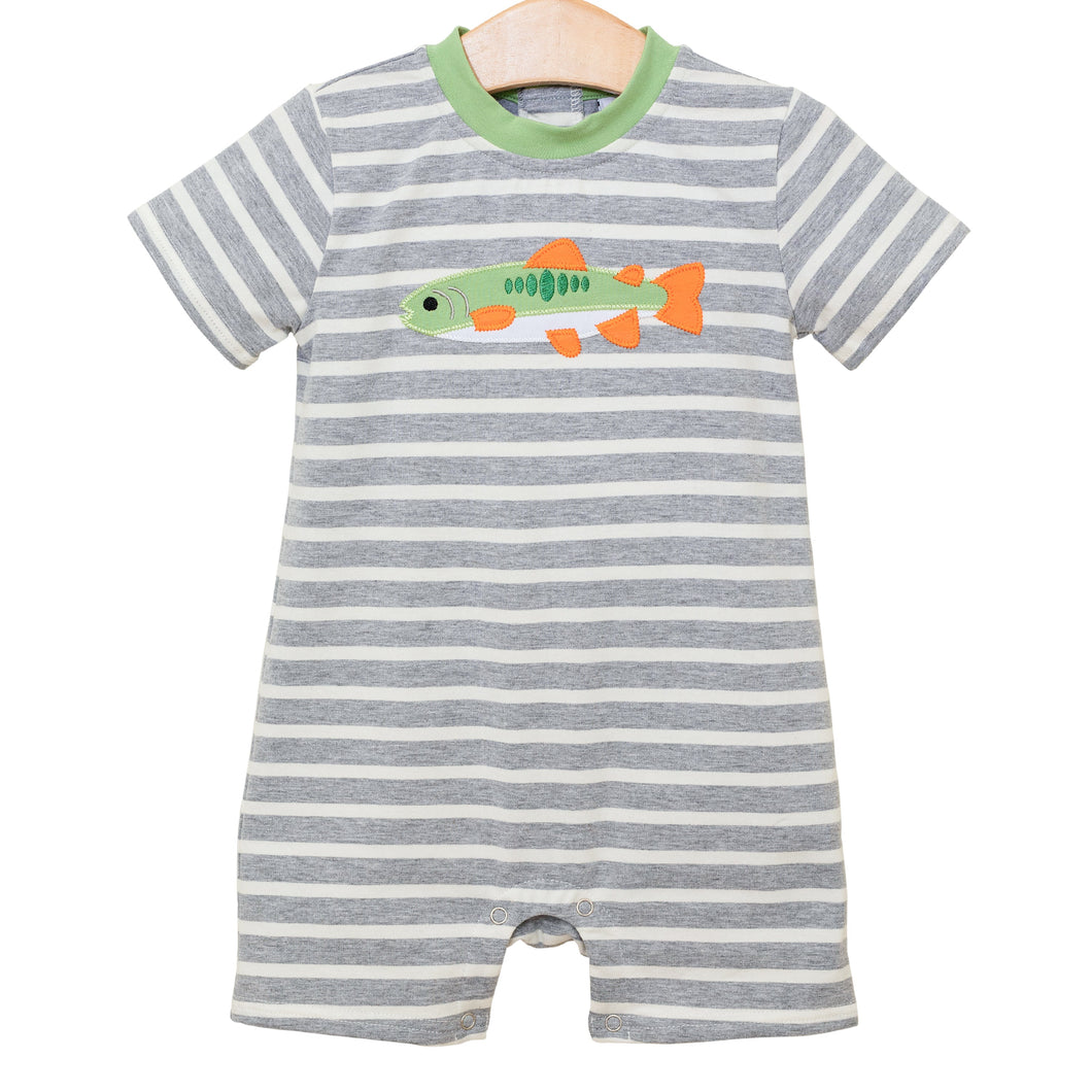 Boys Fish Applique Romper