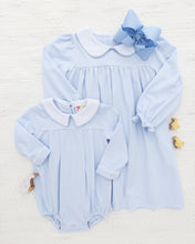 Load image into Gallery viewer, Boys Light Blue Stripe Henry Bubble
