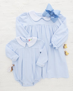 Boys Light Blue Stripe Henry Bubble