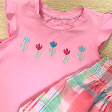 Load image into Gallery viewer, Girls Pink Ruffle Tee