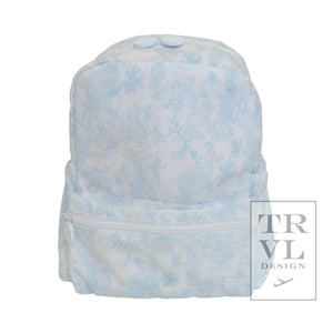 Blue Bunny Toile Mini Backpack