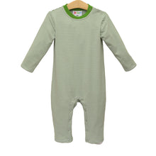 Load image into Gallery viewer, Boys Moss Green Stripe L/S James Romper