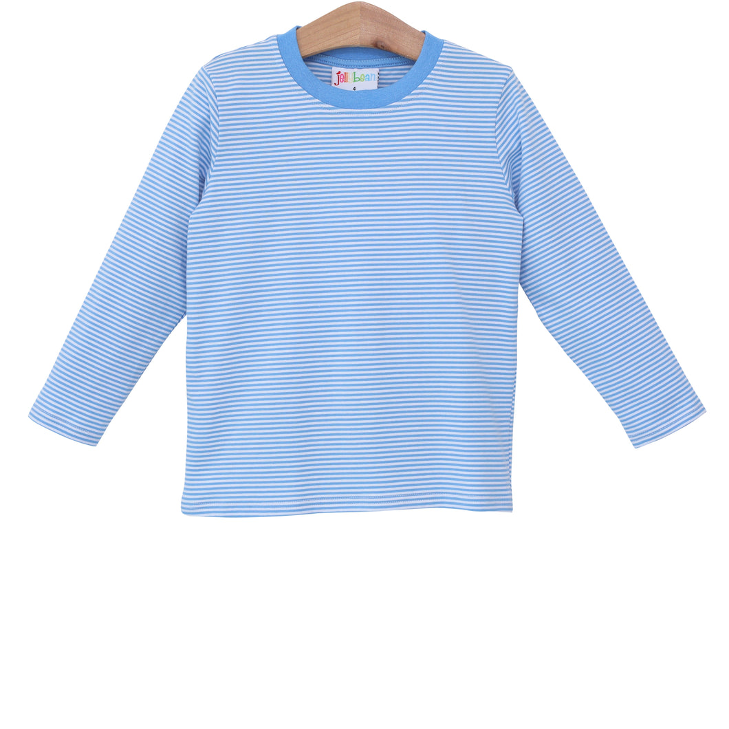 Boys Cornflower Blue Stripe L/S James Shirt