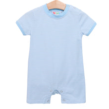 Load image into Gallery viewer, Light Blue Stripe James Romper