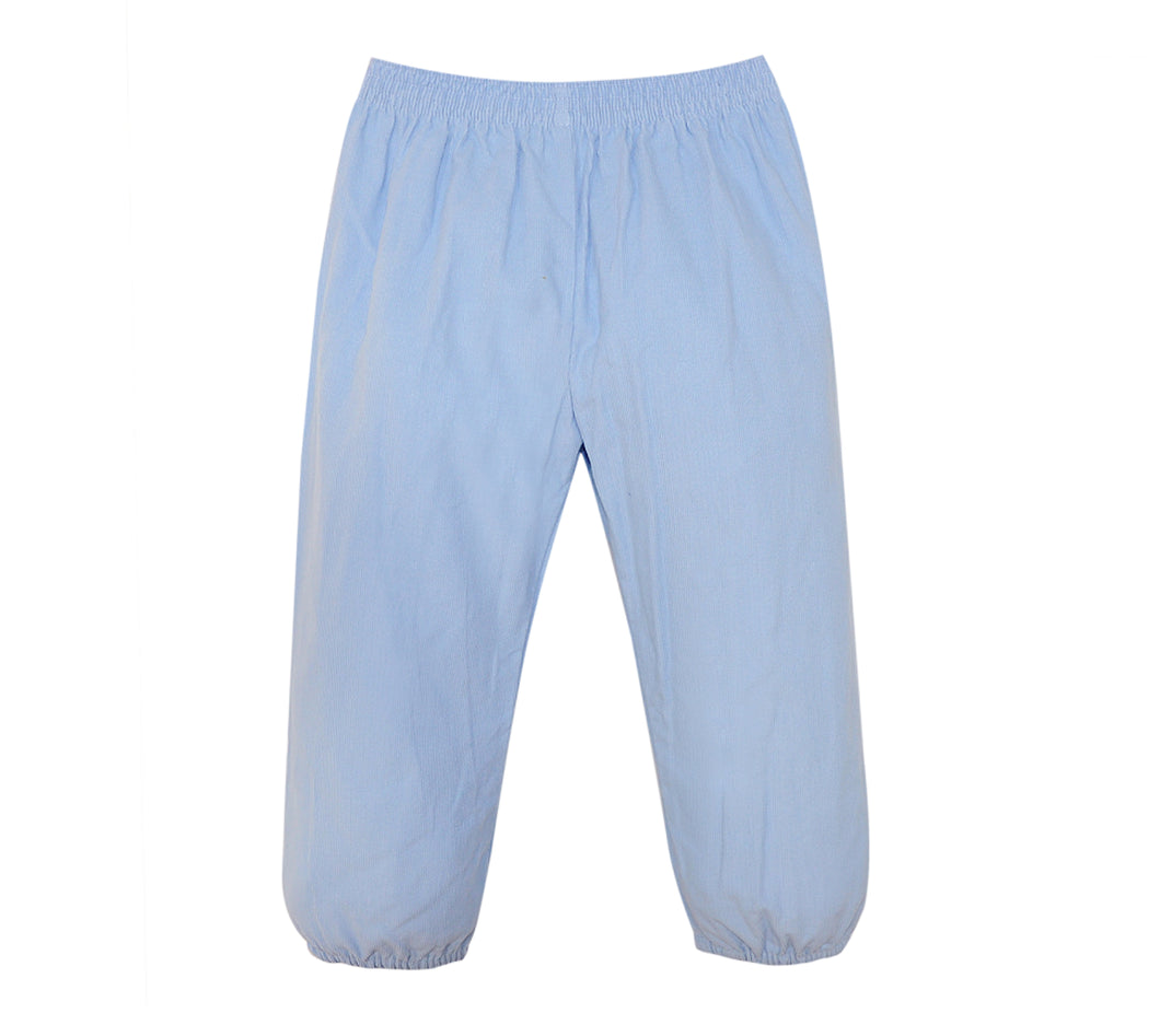 Boys Baby Blue Corduroy Elastic Pants