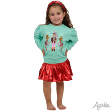 Load image into Gallery viewer, Girls Sequin Nutcracker Ballerinas Mint Sweatshirt