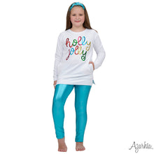 Load image into Gallery viewer, Girls Sequin Holly Jolly Pocket Terry Tunic