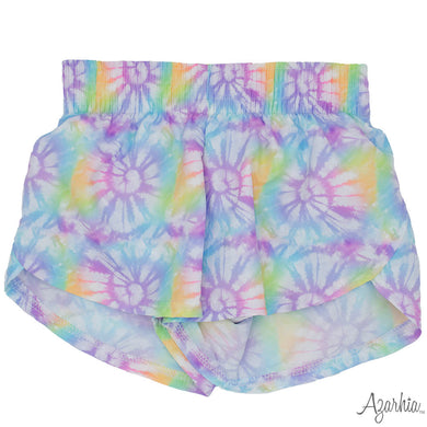 Girls Lavender Burst Athletic Steph Shorts