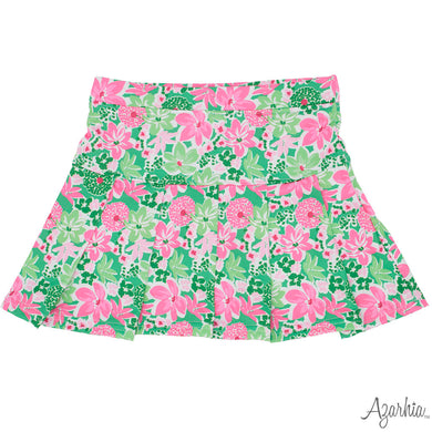 Girls Botanical Flowers Tennis Skort